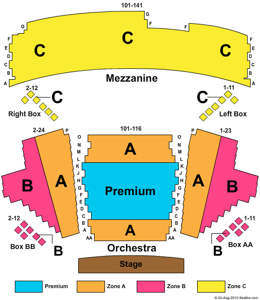American Airlines Theatre Seating Chart